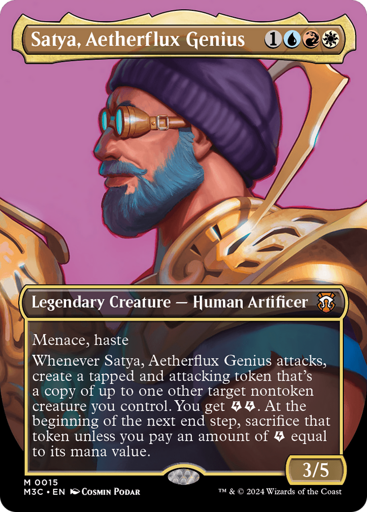 Satya, Aetherflux Genius (Borderless) [Modern Horizons 3 Commander] | Mega City Incorporated