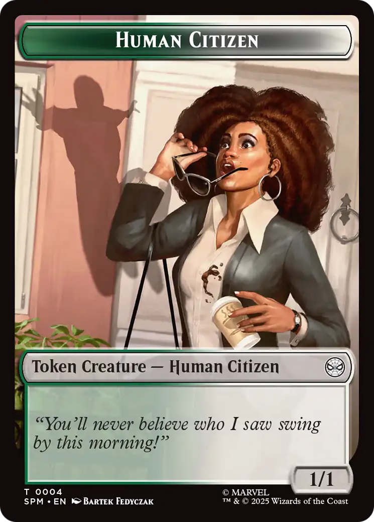 Copy // Human Citizen Double-Sided Token [Marvel's Spider-Man Tokens] | Mega City Incorporated