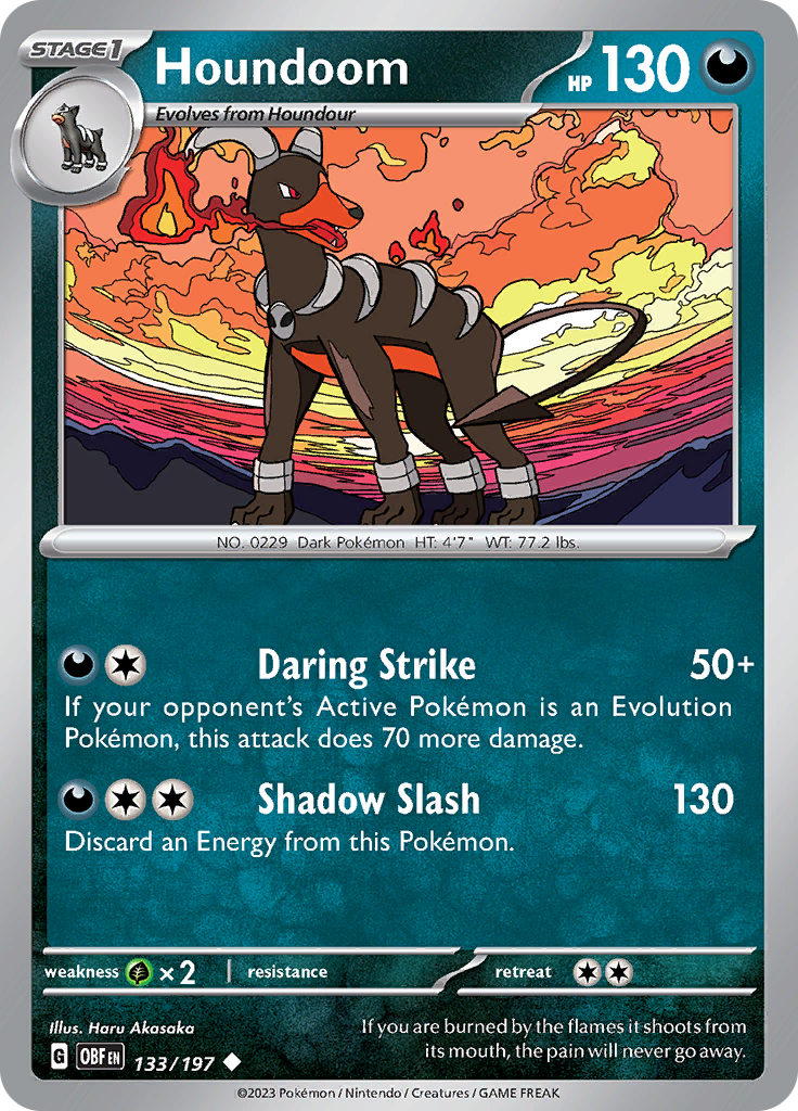 Houndoom (133/197) [Scarlet & Violet: Obsidian Flames] | Mega City Incorporated