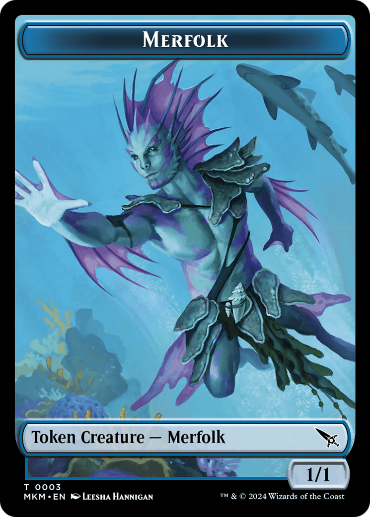 Thopter (0020) // Merfolk Double-Sided Token [Murders at Karlov Manor Tokens] | Mega City Incorporated