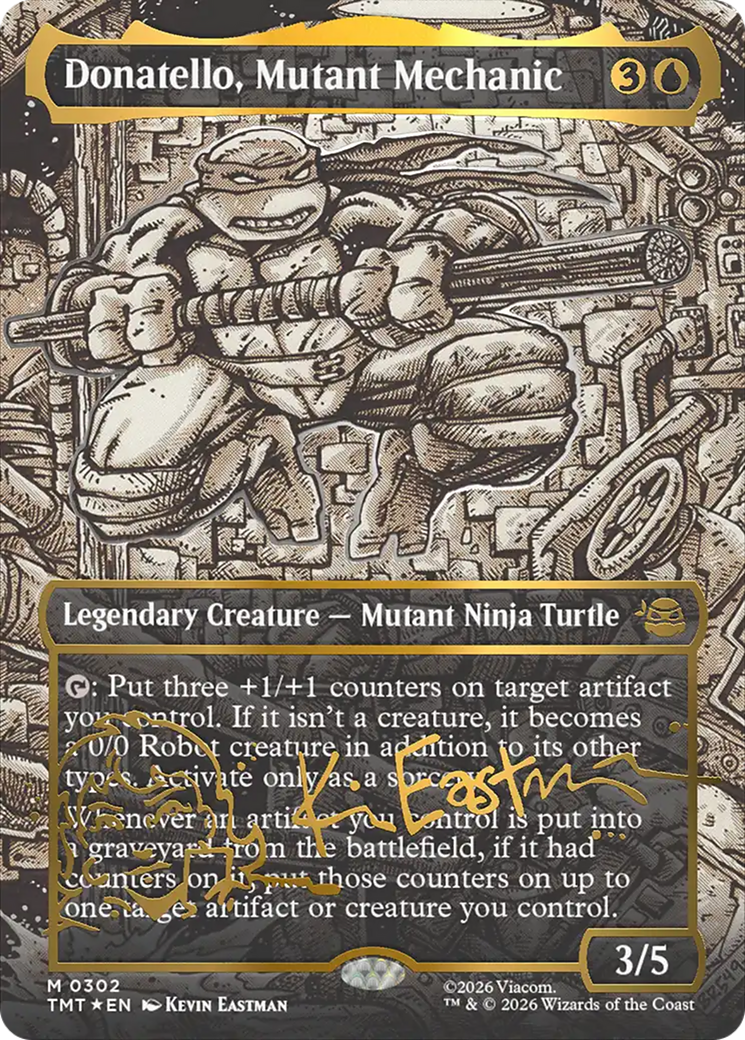 Donatello, Mutant Mechanic (Borderless) (Gold-Stamped Signature) [Teenage Mutant Ninja Turtles] | Mega City Incorporated