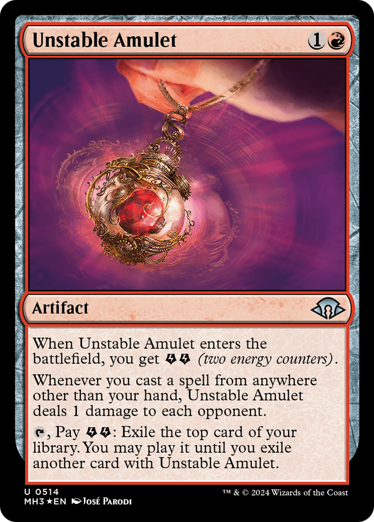 Unstable Amulet (Ripple Foil) [Modern Horizons 3] | Mega City Incorporated