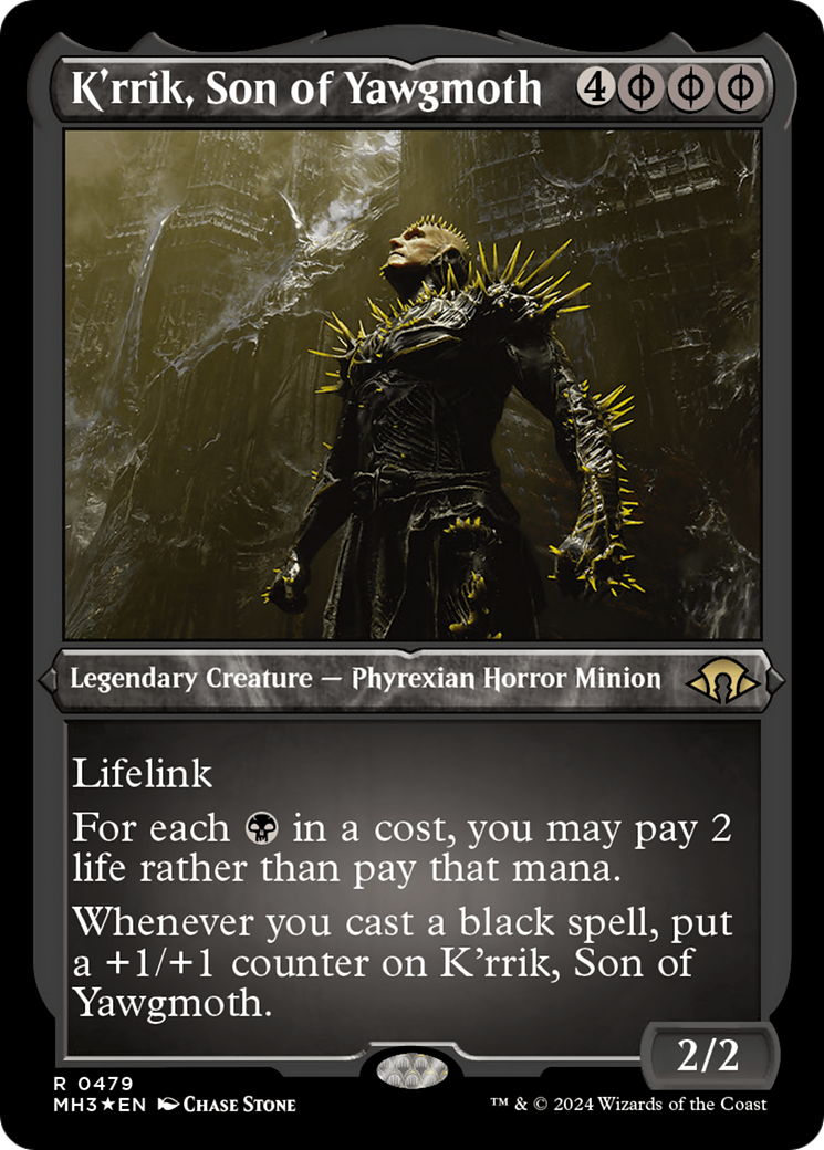 K'rrik, Son of Yawgmoth (Foil Etched) [Modern Horizons 3] | Mega City Incorporated