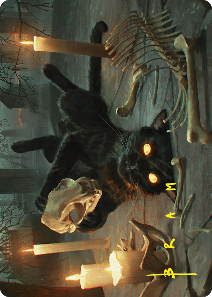 Nine-Lives Familiar Art Card (8/54) (Gold-Stamped Signature) [Foundations Art Series] | Mega City Incorporated