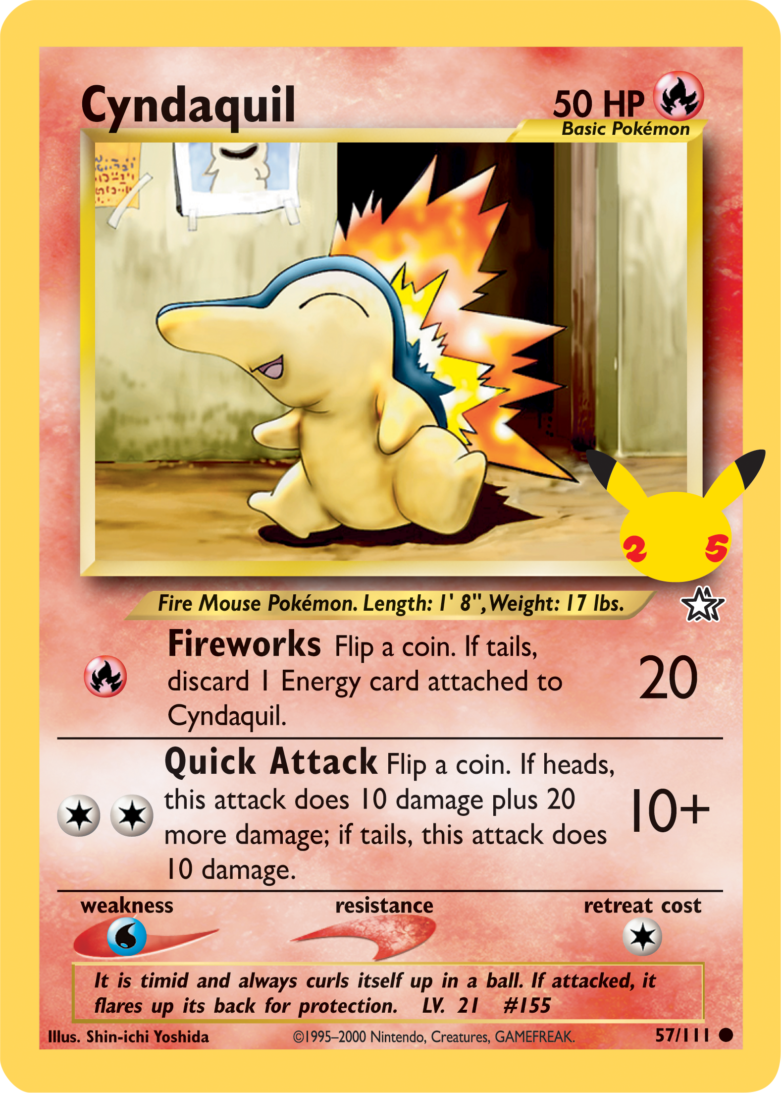 Cyndaquil (57/111) (Jumbo Card) [First Partner Pack] | Mega City Incorporated