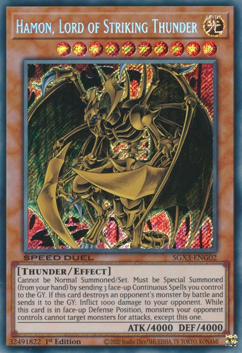 Hamon, Lord of Striking Thunder [SGX3-ENG02] Secret Rare | Mega City Incorporated