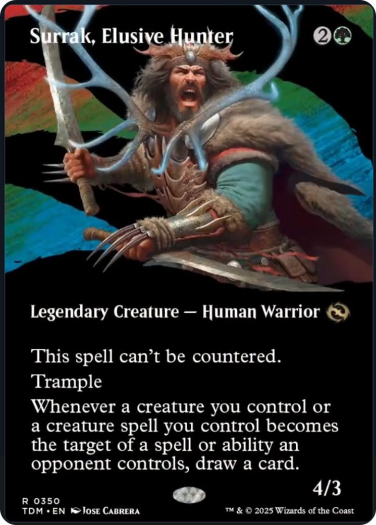 Surrak, Elusive Hunter (Borderless) [Tarkir: Dragonstorm] | Mega City Incorporated