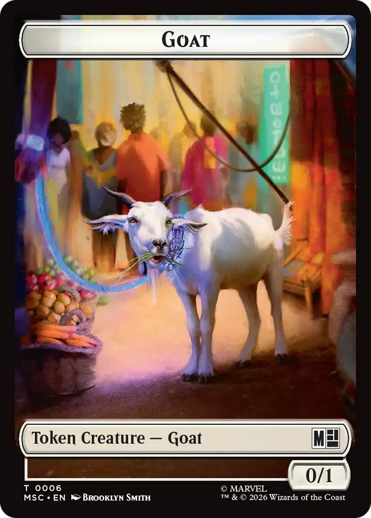 Soldier // Goat Double-Sided Token [Marvel Super Heroes Commander Tokens] | Mega City Incorporated