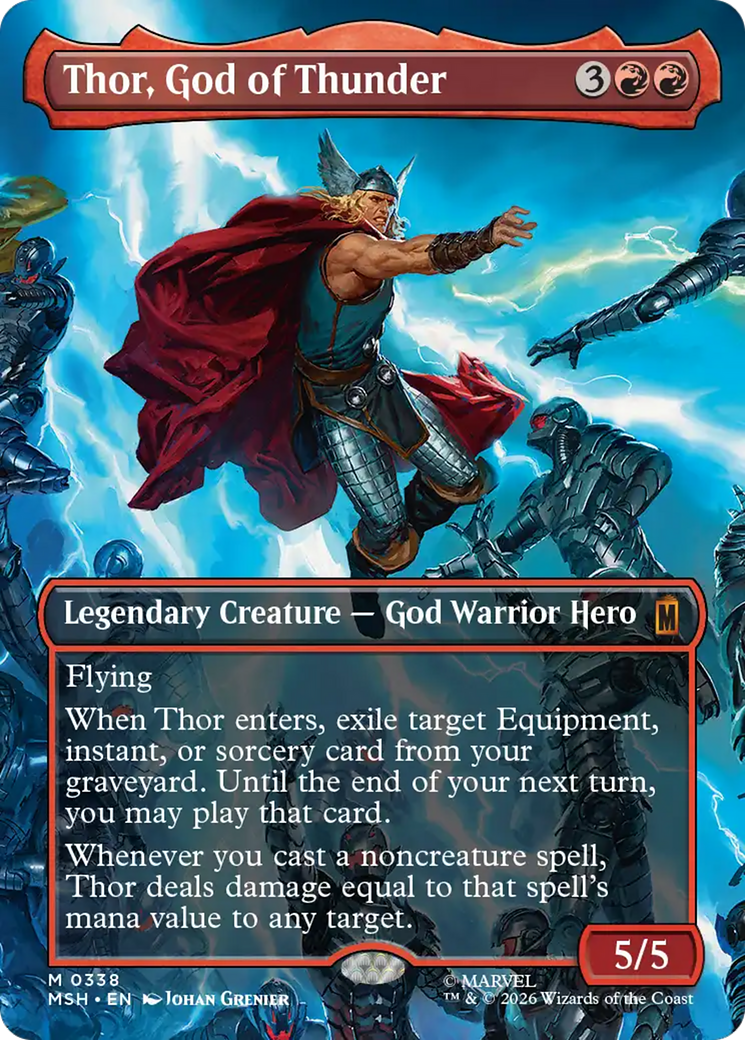 Thor, God of Thunder (Borderless) (0338) [Marvel Super Heroes] | Mega City Incorporated