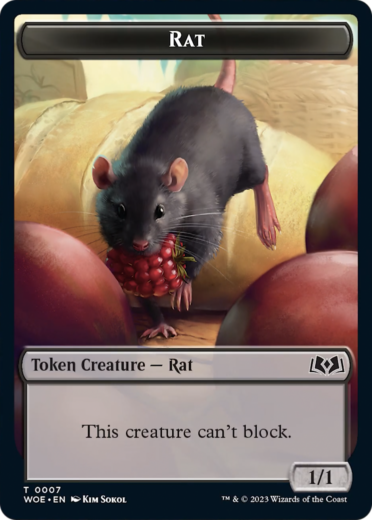 Rat Token [Wilds of Eldraine Tokens] | Mega City Incorporated