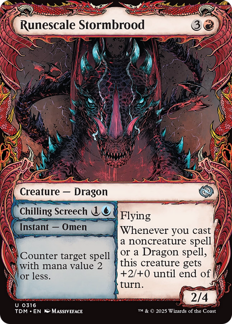 Runescale Stormbrood (Showcase) [Tarkir: Dragonstorm] | Mega City Incorporated