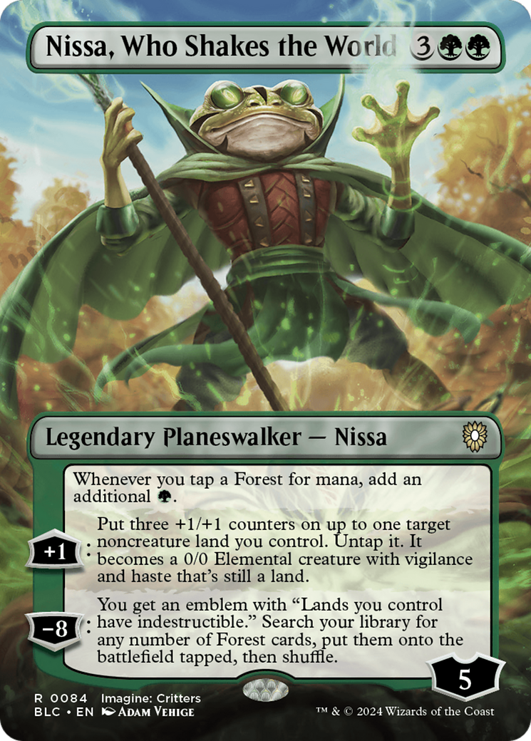 Nissa, Who Shakes the World (Borderless) [Bloomburrow Commander] | Mega City Incorporated