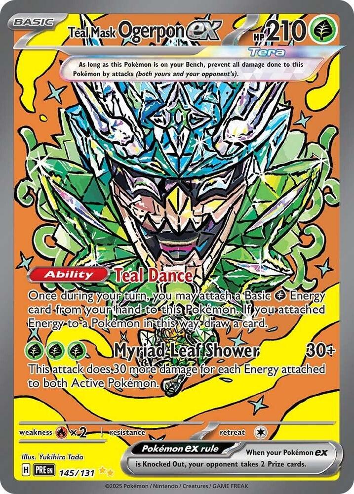 Teal Mask Ogerpon ex (145/131) [Scarlet & Violet: Prismatic Evolutions] | Mega City Incorporated