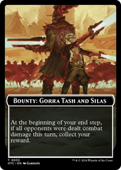 Bounty: Gorra Tash and Silas // Bounty Rules Double-Sided Token [Outlaws of Thunder Junction Commander Tokens] | Mega City Incorporated