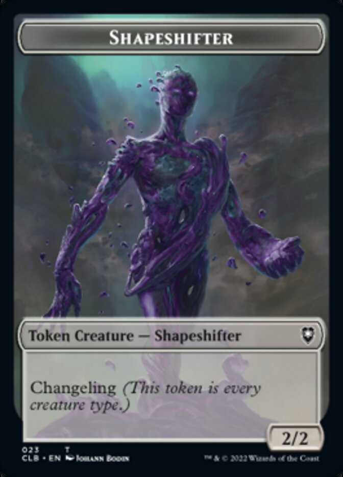 Kor Warrior // Shapeshifter (023) Double-Sided Token [Commander Legends: Battle for Baldur's Gate Tokens] | Mega City Incorporated