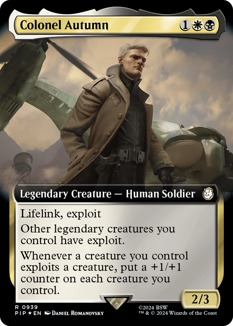 Colonel Autumn (Extended Art) (Surge Foil) [Fallout] | Mega City Incorporated