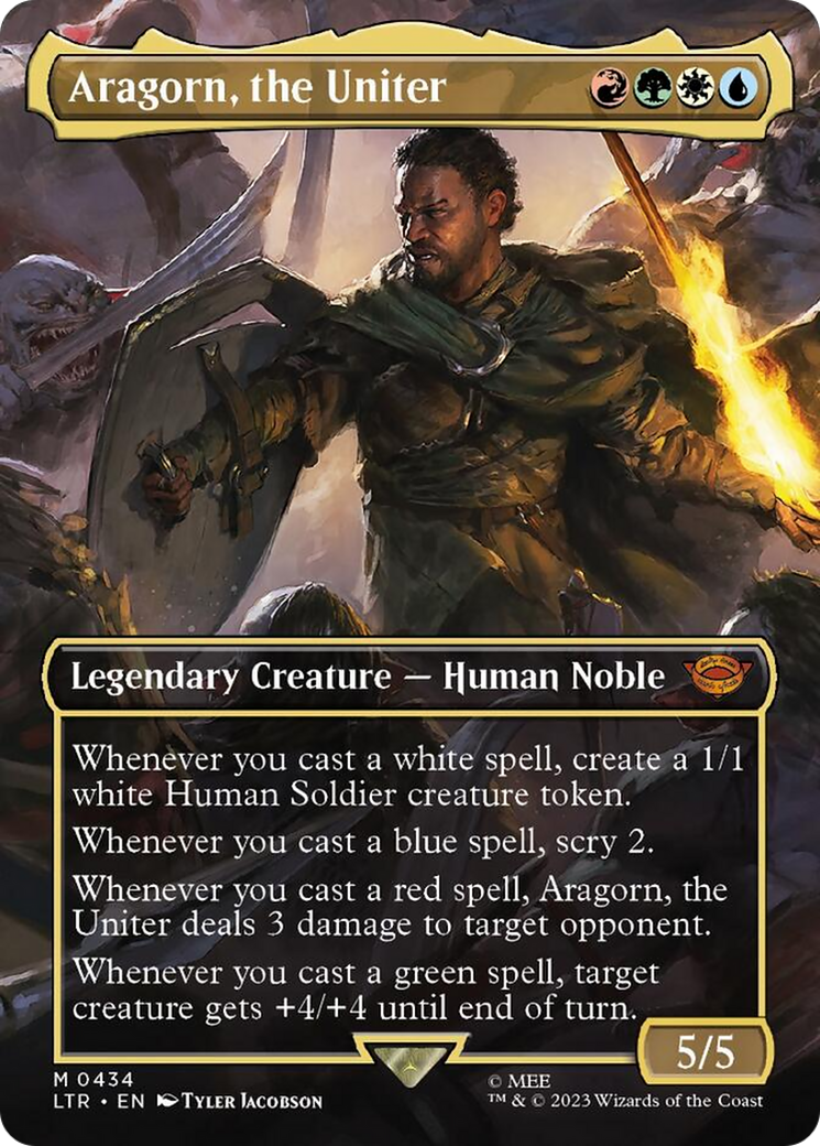 Aragorn, the Uniter (Borderless Alternate Art) [The Lord of the Rings: Tales of Middle-Earth] | Mega City Incorporated