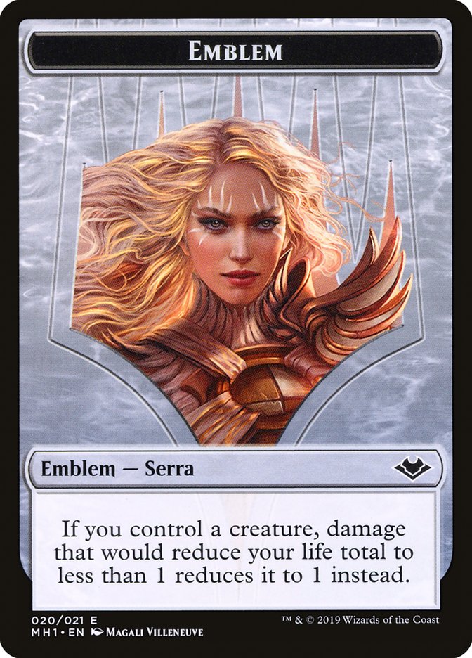 Zombie (007) // Serra the Benevolent Emblem (020) Double-Sided Token [Modern Horizons Tokens] | Mega City Incorporated