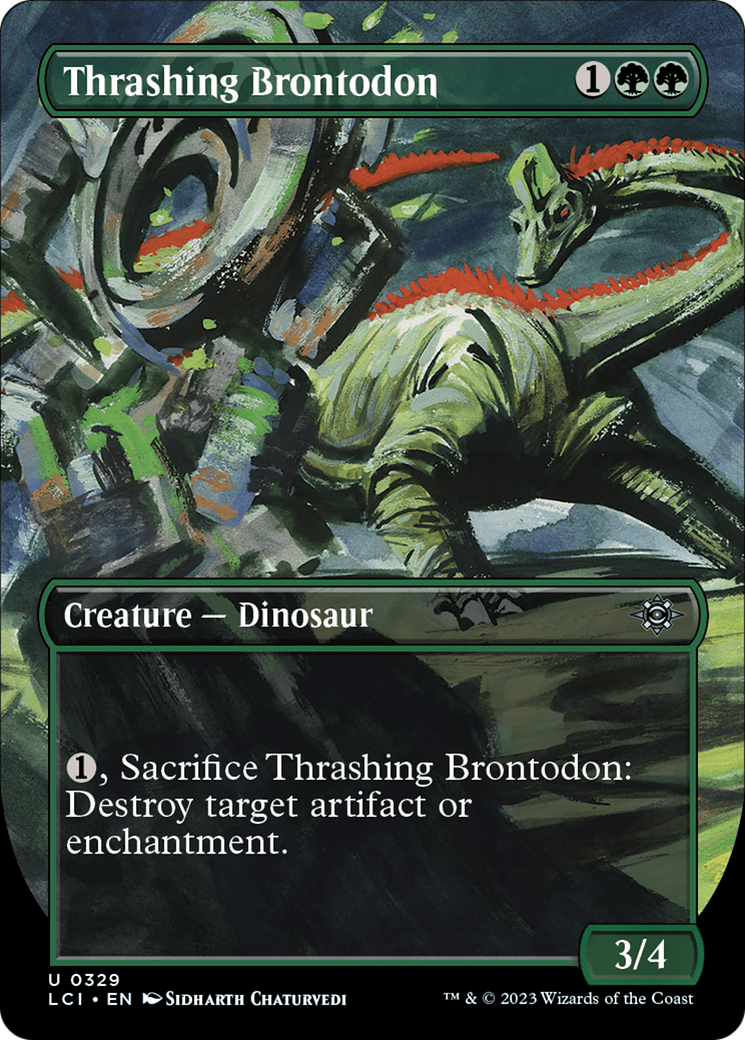 Thrashing Brontodon (Borderless) [The Lost Caverns of Ixalan] | Mega City Incorporated