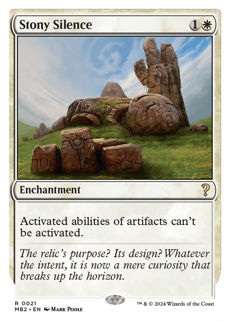 Stony Silence (White Border) [Mystery Booster 2] | Mega City Incorporated