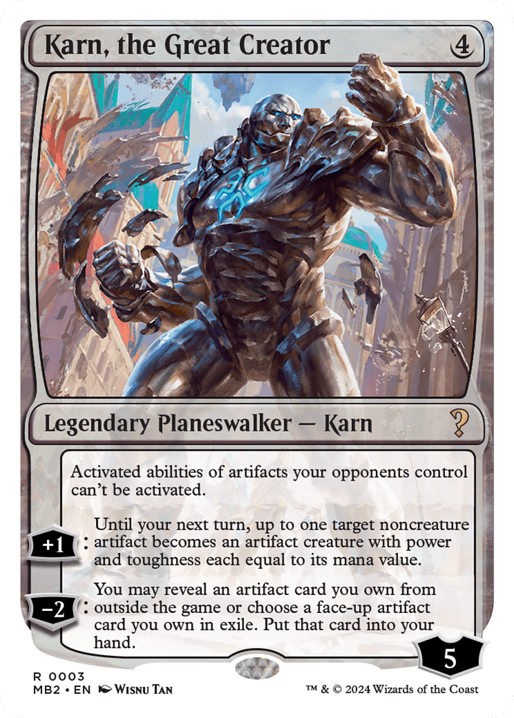 Karn, the Great Creator (White Border) [Mystery Booster 2] | Mega City Incorporated