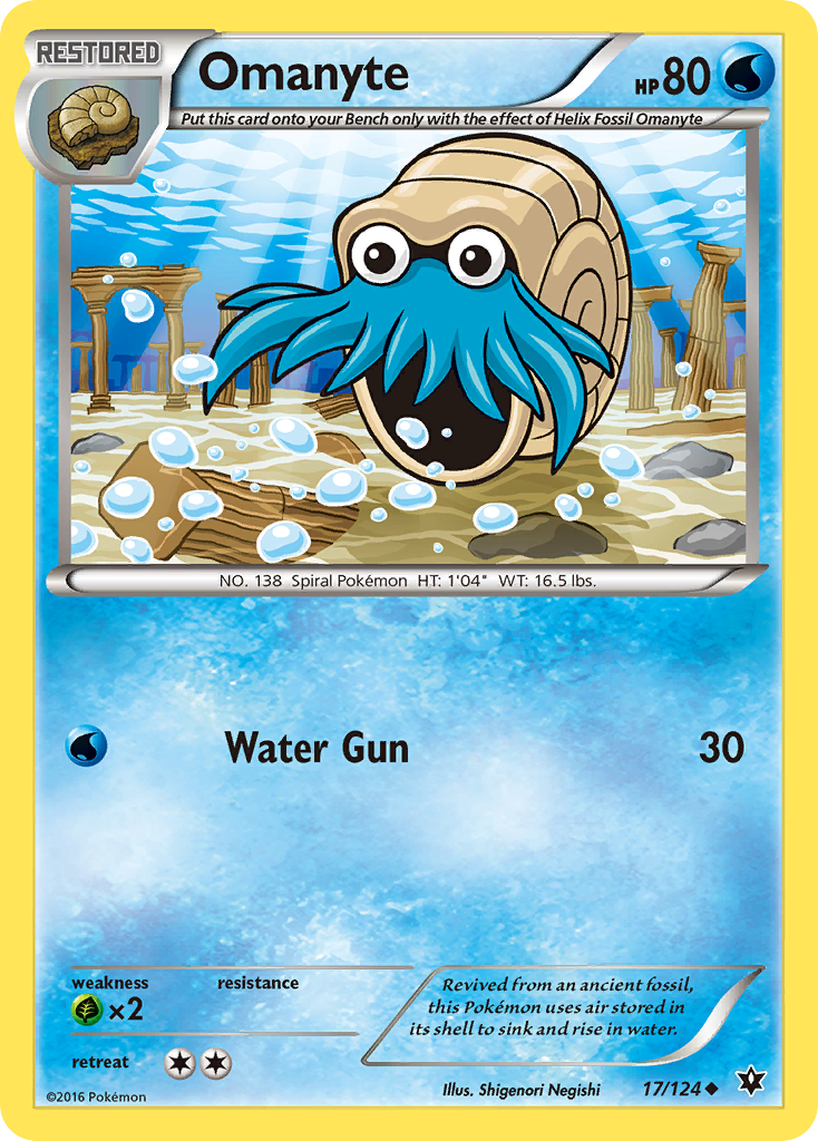 Omanyte (17/124) [XY: Fates Collide] | Mega City Incorporated