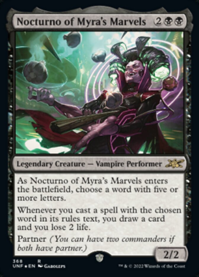 Nocturno of Myra's Marvels (Galaxy Foil) [Unfinity] | Mega City Incorporated