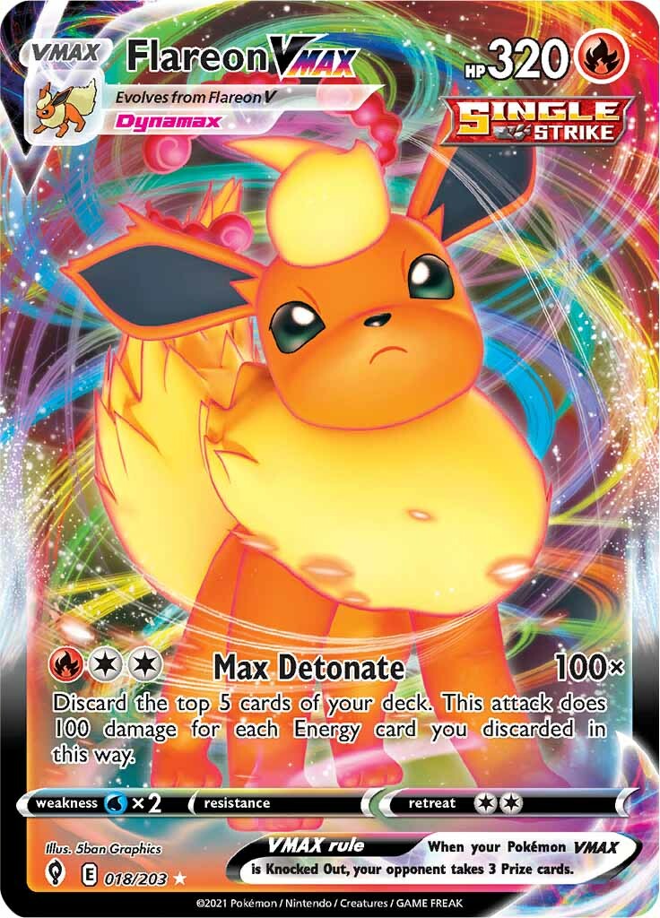 Flareon VMAX (018/203) [Sword & Shield: Evolving Skies] | Mega City Incorporated