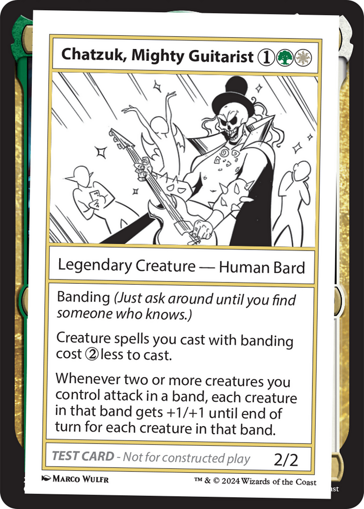 Chatzuk, Mighty Guitarist [Mystery Booster 2 Playtest Cards] | Mega City Incorporated