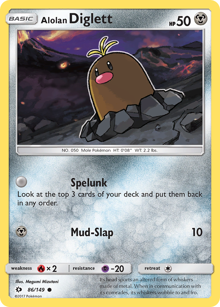 Alolan Diglett (86/149) [Sun & Moon: Base Set] | Mega City Incorporated