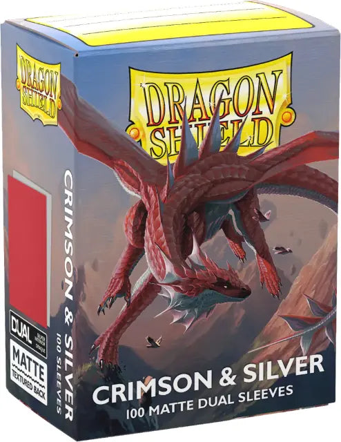 Dragon Shield Sleeves Matte Dual Crimson & Silver | Mega City Incorporated