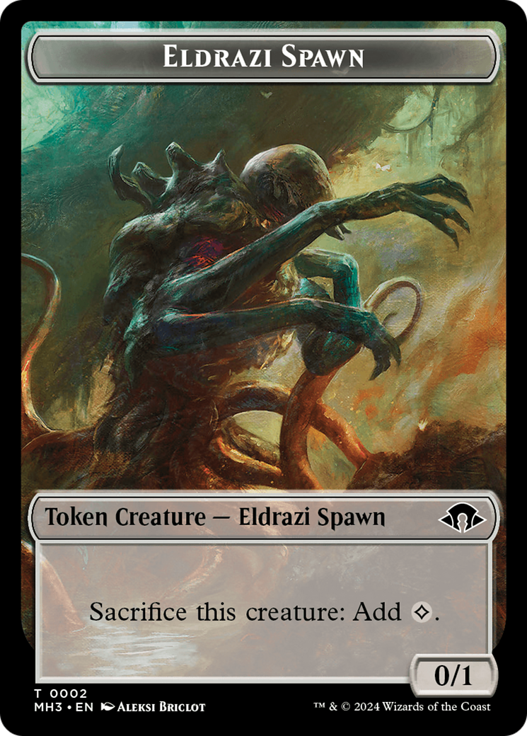 Eldrazi Spawn // Phyrexian Golem Double-Sided Token [Modern Horizons 3 Tokens] | Mega City Incorporated