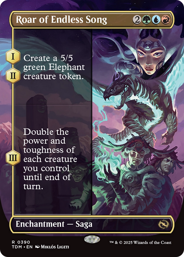 Roar of Endless Song (Borderless) [Tarkir: Dragonstorm] | Mega City Incorporated