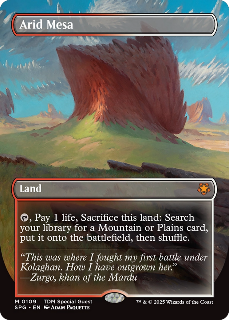 Arid Mesa (Borderless) [Tarkir: Dragonstorm Special Guests] | Mega City Incorporated