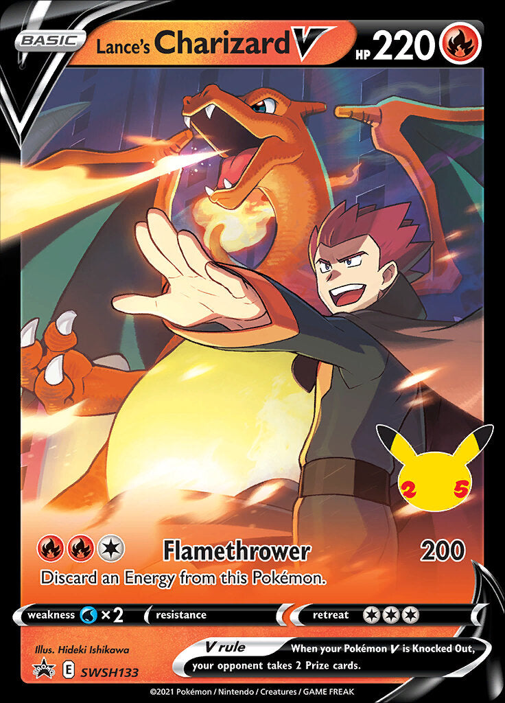 Lance's Charizard V (SWSH133) (Jumbo Card) [Sword & Shield: Black Star Promos] | Mega City Incorporated