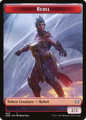 Rebel // Phyrexian Horror (004) Double-Sided Token [Phyrexia: All Will Be One Tokens] | Mega City Incorporated