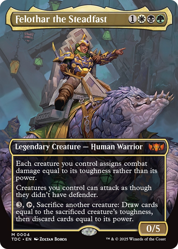 Felothar the Steadfast (Borderless) [Tarkir: Dragonstorm Commander] | Mega City Incorporated