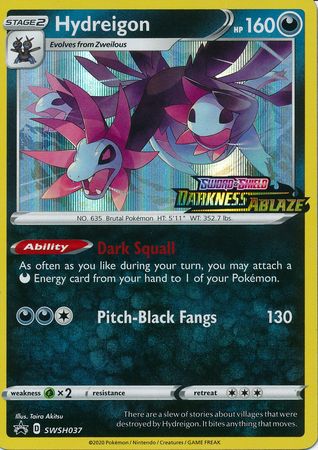 Hydreigon (SWSH037) (Prerelease Promo) [Sword & Shield: Black Star Promos] | Mega City Incorporated