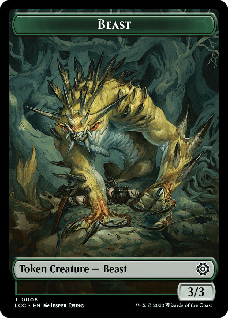 Beast // Merfolk (0003) Double-Sided Token [The Lost Caverns of Ixalan Commander Tokens] | Mega City Incorporated