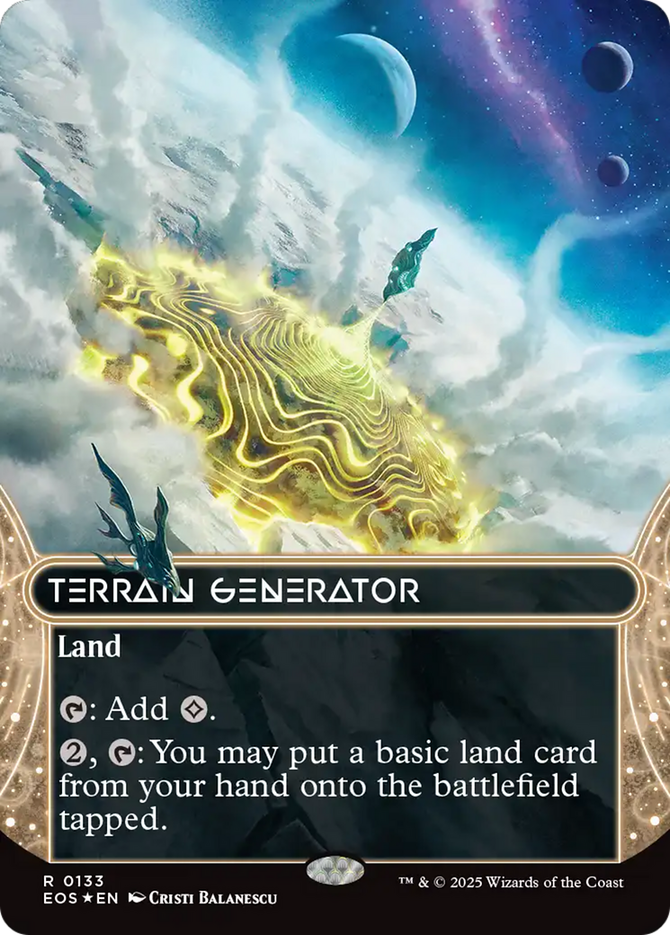 Terrain Generator (0133) (Borderless) (Galaxy Foil) [Edge of Eternities: Stellar Sights] | Mega City Incorporated
