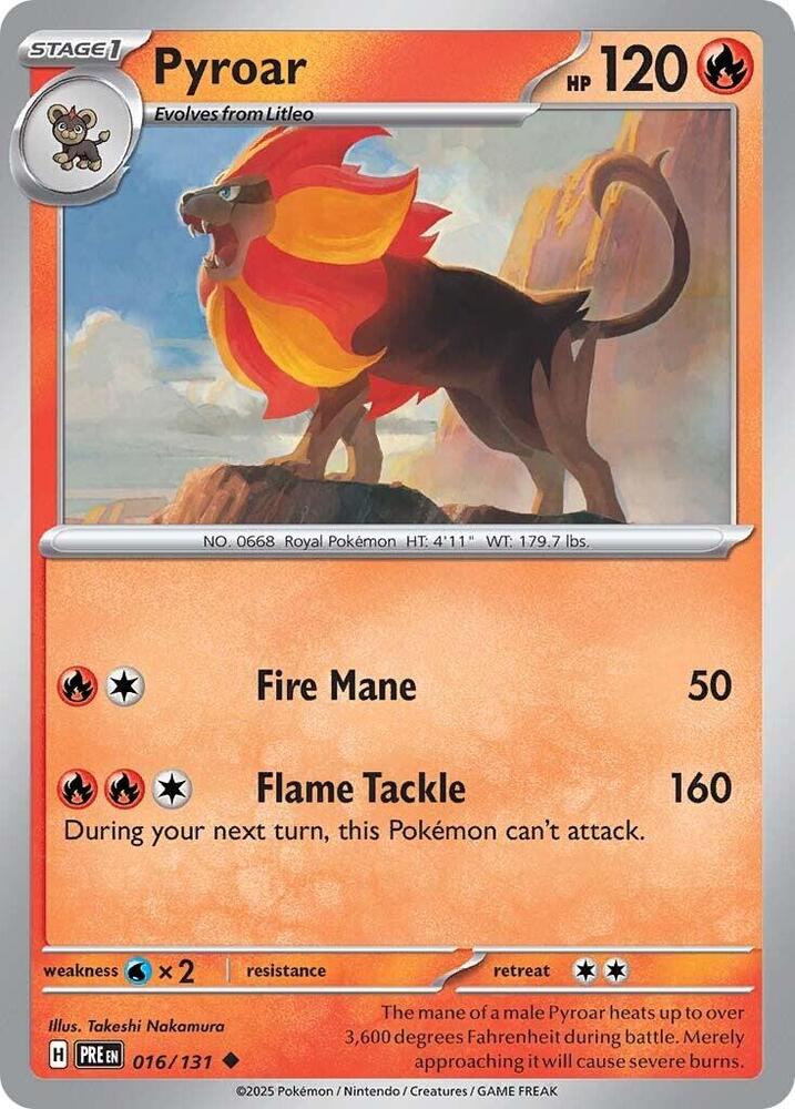 Pyroar (016/131) [Scarlet & Violet: Prismatic Evolutions] | Mega City Incorporated