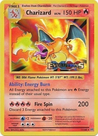 Charizard (11/108) (XY Evolutions Prerelease) [XY: Black Star Promos] | Mega City Incorporated