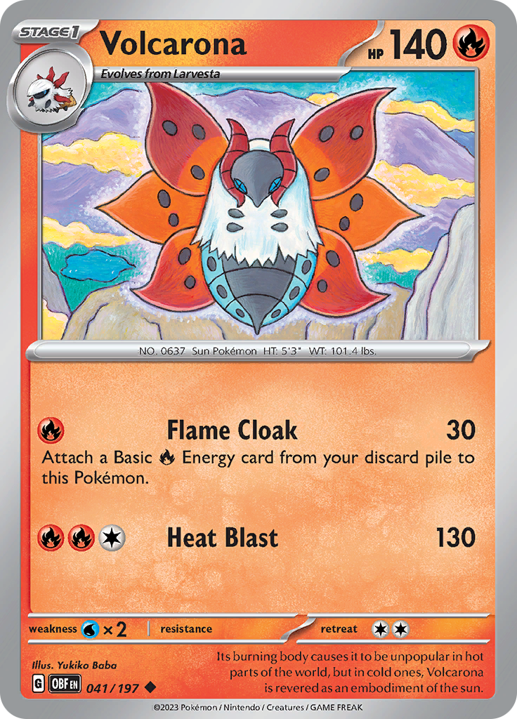 Volcarona (041/197) [Scarlet & Violet: Obsidian Flames] | Mega City Incorporated