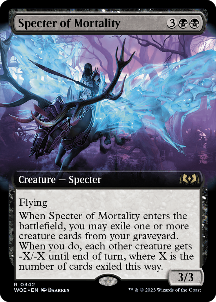 Specter of Mortality (Extended Art) [Wilds of Eldraine] | Mega City Incorporated