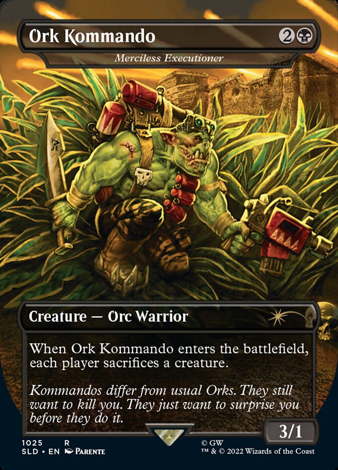 Ork Kommando - Merciless Executioner (Borderless) [Secret Lair Drop Series] | Mega City Incorporated