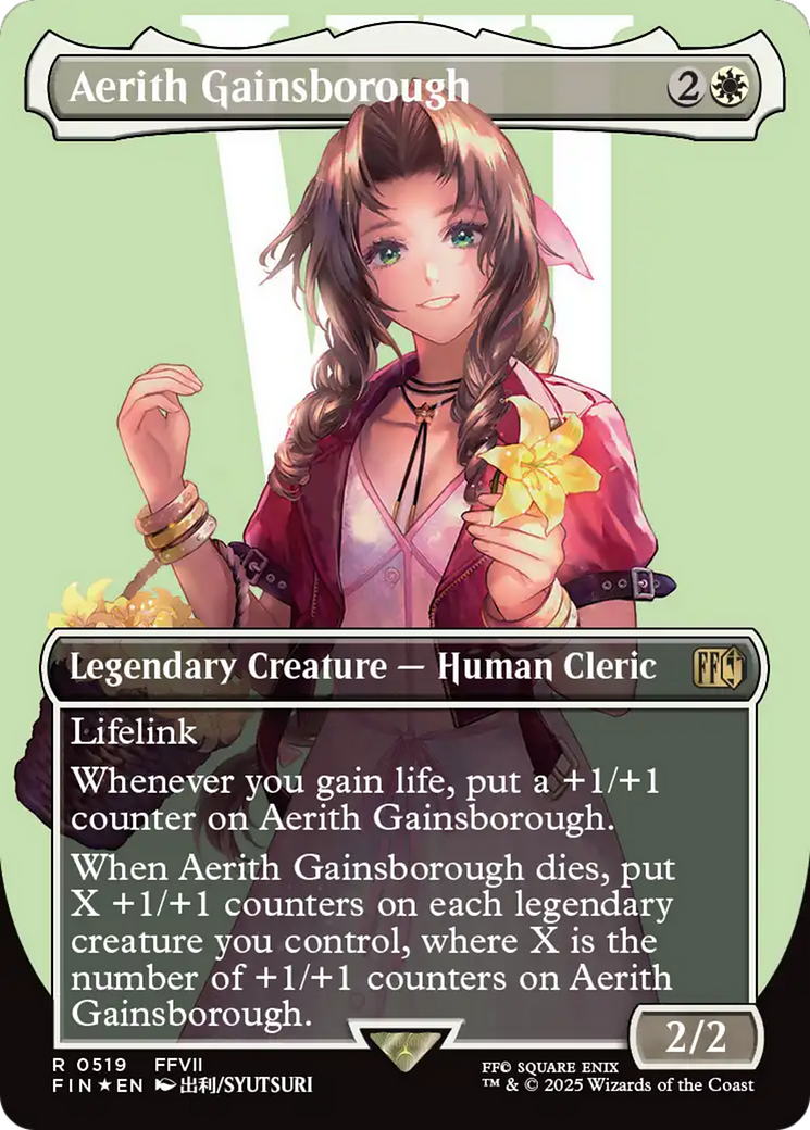 Aerith Gainsborough (Borderless) (Surge Foil) [FINAL FANTASY] | Mega City Incorporated