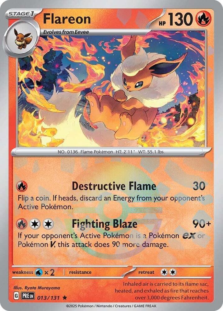 Flareon (013/131) (Poke Ball Pattern) [Scarlet & Violet: Prismatic Evolutions] | Mega City Incorporated