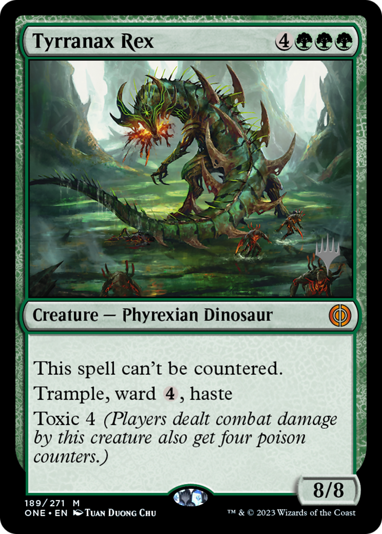 Tyrranax Rex (Promo Pack) [Phyrexia: All Will Be One Promos] | Mega City Incorporated