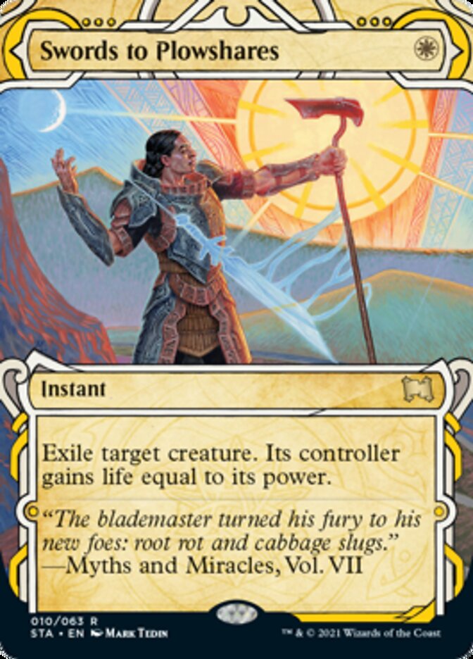 Swords to Plowshares (Foil Etched) [Strixhaven: Mystical Archive] | Mega City Incorporated