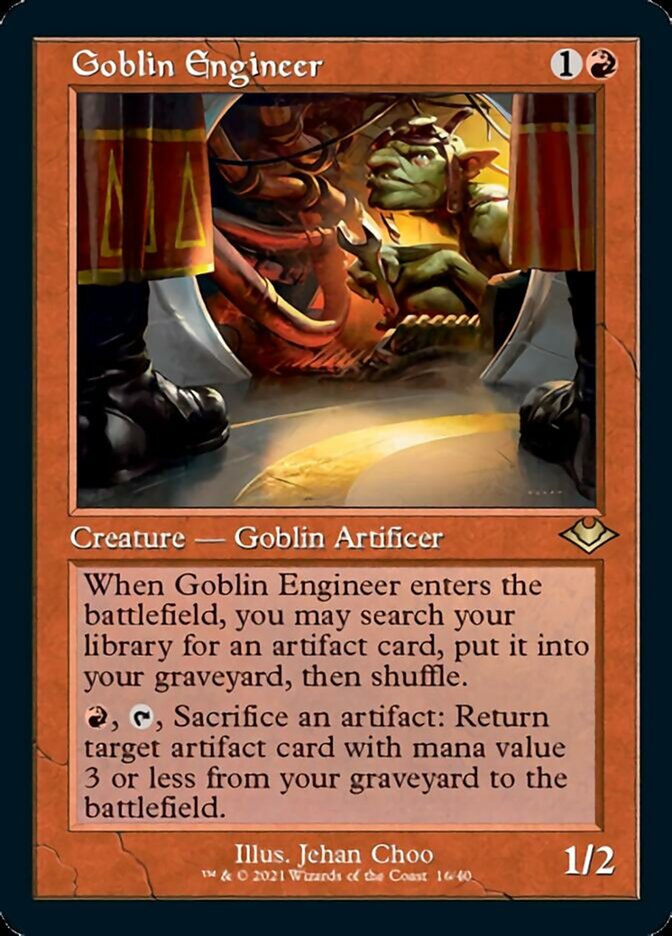 Goblin Engineer (Retro Foil Etched) [Modern Horizons] | Mega City Incorporated